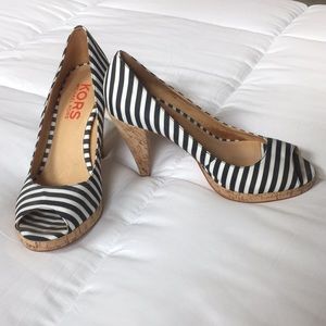 Michael Kors peep toe heels